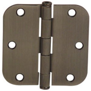 Emtek 96233 3-1/2 Inch x 3-1/2 Inch Heavy Duty Solid Brass Hinge with 5/8 Inch Radius Corners (Sold in Pairs)