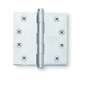Omnia 985/4BTN 4 Inch x 4 Inch Mortise Hinge with Square Corners (Sold Each)
