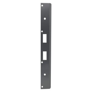 Don-Jo AST21342SL 1-3/4 Inch x 18 Inch  Double Hole Strike for 3-5/8 Inch  and 4 Inch Centers Silver Coated Finish