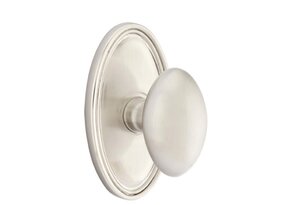 Emtek Egg 8220 Brass Classic Privacy Knobset with Oval Rosette