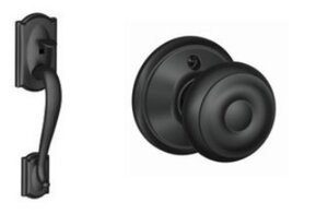 Schlage FE285 CAM/GEO Camelot Lower Handleset with Georgian Knob