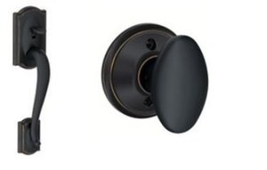 Schlage FE285 CAM/SIE Camelot Lower Handleset with Sienna Knob