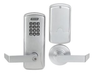 Schlage Electronic CO100CY50KPRHO Standalone Electronic Cylindrical Office Lock with Keypad and Rhodes Lever