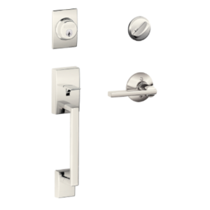 Schlage F60CENxLAT Century Single Cylinder Handleset with Latitude Interior Lever