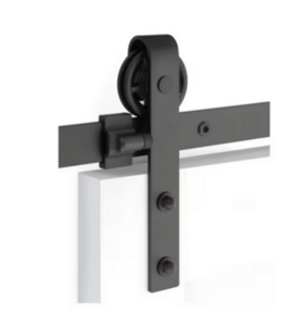 Emtek B110216SPCLDD Classic Face Mount Spoked Wheel Hanger with 16' Track Barn Door Hardware with Classic Fastener for Double Doors