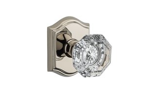 Baldwin FD.CRY.TAR Reserve Crystal Full Dummy Knobset with Traditional Arch Rosette