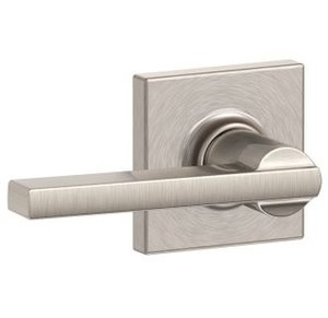 Schlage F10LAT/COL Latitude Passage Leverset with Collins Decorative Rosette