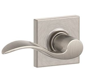 Schlage F10ACC/COL Accent Passage Leverset with Collins Decorative Rosette