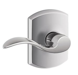 Schlage F10ACC/GRW Accent Passage Leverset with Greenwich Decorative Rosette