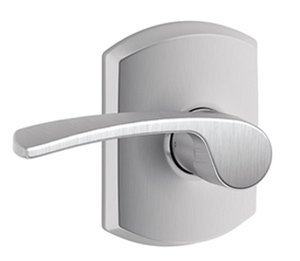 Schlage F10MER/GRW Merano Passage Leverset with Greenwich Decorative Rosette