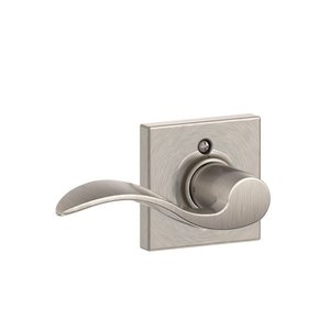 Schlage F170ACC/COL RH Accent Single Dummy Right Handed Lever with Collins Decorative Rosette
