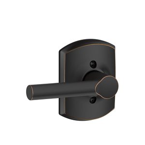 Schlage F170BRW/GRW Broadway Single Dummy Lever with Greenwich Decorative Rosette
