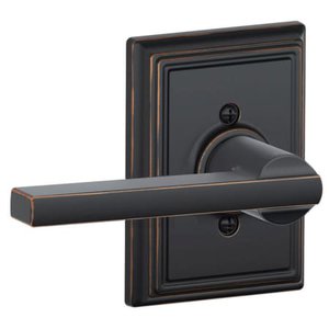 Schlage F170LAT/ADD Latitude Single Dummy Lever with Addison Decorative Rosette