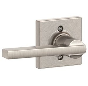 Schlage F170LAT/COL Latitude Single Dummy Lever with Collins Decorative Rosette