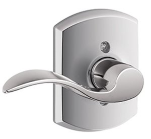 Schlage F170ACC/GRW RH Accent Single Dummy Right Handed Lever with Greenwich Decorative Rosette