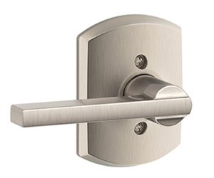 Schlage F170LAT/GRW Latitude Single Dummy Lever with Greenwich Decorative Rosette