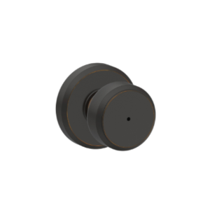 Schlage F40BWE/GSN Bowery Privacy Knobset with Greyson Decorative Rosette