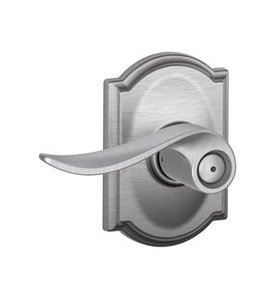 Schlage F40SAC/CAM Sacramento Privacy Leverset with Camelot Decorative Rosette