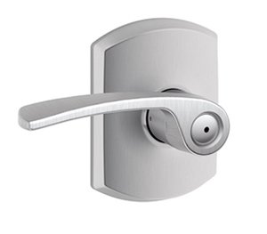 Schlage F40MER/GRW Merano Privacy Leverset with Greenwich Decorative Rosette