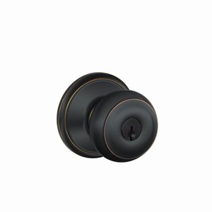 Schlage F51GEO Georgian Keyed Entry Knobset