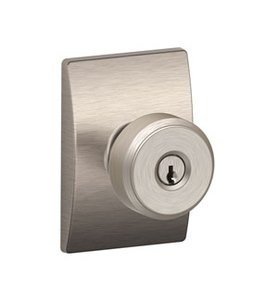 Schlage F51BWE/CEN Bowery Keyed Entry Knobset with Century Decorative Rosette