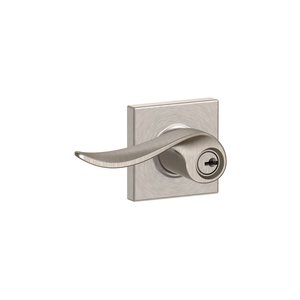 Schlage F51SAC/COL Sacramento Keyed Entry Leverset with Collins Decorative Rosette