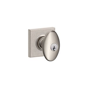 Schlage F51SIE/COL Siena Keyed Entry Knobset with Collins Decorative Rosette