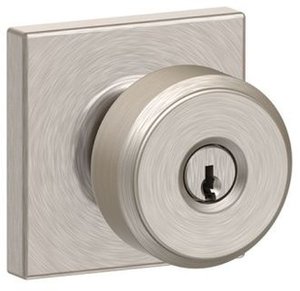 Schlage F51BWE/COL Bowery Keyed Entry Knobset with Collins Decorative Rosette