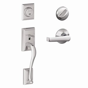 Schlage F60ADDxELA Addison Single Cylinder Handleset with Elan Interior Lever