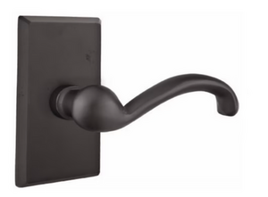 Emtek Teton 7204 Privacy Leverset with #3 Bronze Rosette for Right Handed Doors