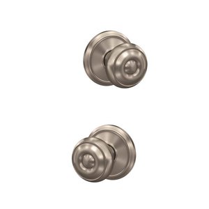 Schlage Custom FC172GEO/ALD Georgian Dummy Knobset with Alden Decorative Rosette (2 Single Dummies)