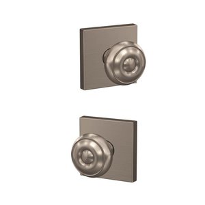 Schlage Custom FC172GEO/COL Georgian Dummy Knobset with Collins Decorative Rosette (2 Single Dummies)