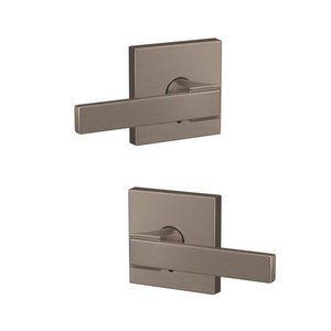 Schlage Custom FC172NBK/COL Northbrook Dummy Leverset with Collins Decorative Rosette (2 Single Dummies)