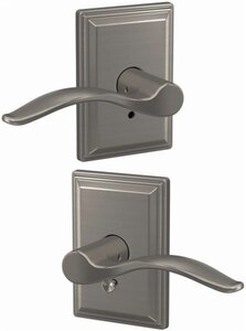 Schlage Custom FC172PEN/GDV Pennant Dummy Leverset with Grandville Decorative Rosette (2 Single Dummies)