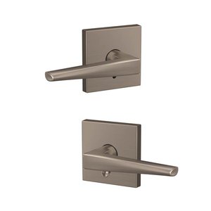 Schlage Custom FC21ELR/COL Eller Passage/Privacy Leverset with Collins Decorative Rosette