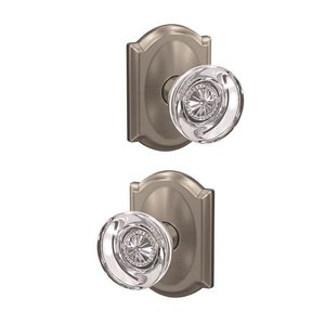Schlage Custom FC21HOB/CAM Hobson Passage/Privacy Knobset with Camelot Decorative Rosette
