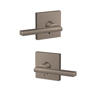 Schlage Custom FC21LAT/COL Latitude Passage/Privacy Leverset with Collins Decorative Rosette