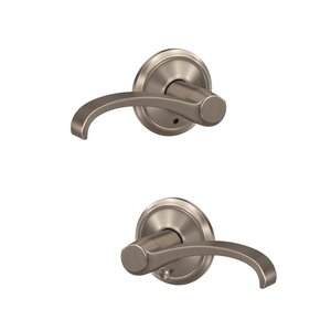Schlage Custom FC21WIT/ALD Whitney Passage/Privacy Leverset with Alden Decorative Rosette