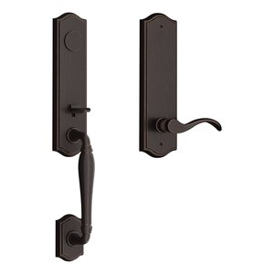 Baldwin FDNEWXCURRTAE Reserve New Hampshire Full Dummy Handleset with Curve Lever and Traditional Arched Escutcheo For Right Handed Doors