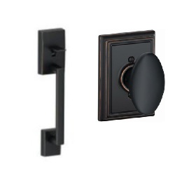 Schlage FE285 CEN/SIExADD Century Lower Handleset with Siena Knob &amp; Addison Rosette