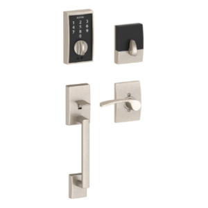 Schlage FE375 CEN/MER LH Century Touch Screen Handleset with Merano Lever for Left Handed Doors