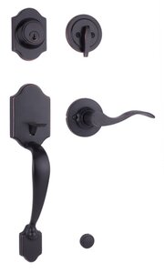 Weslock 2820 Parkside Premiere Essentials Collection Single Cylinder Handleset with New Haven Lever Left Hand