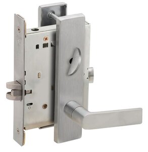 Schlage L9040 01L Bath/Bedroom Privacy Mortise Lock with 01 Lever and L Escutcheon