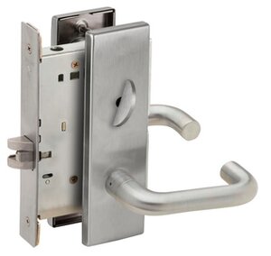 Schlage L9040 03N Bath/Bedroom Privacy Mortise Lock with 03 Lever and N Escutcheon