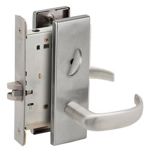 Schlage L9040 17N Bath/Bedroom Privacy Mortise Lock with 17 Lever and N Escutcheon