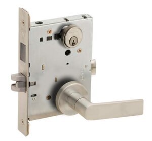 Schlage L9456P 01B Corridor Mortise Lock with 01 Lever and B Rose