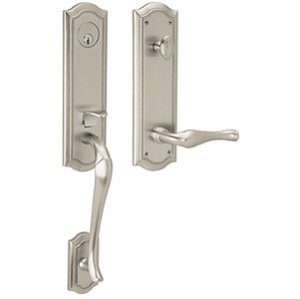 Baldwin M522.RENT Estate Bethpage Single Cylinder Mortise Handleset for Right Handed Doors