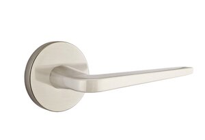 Emtek Athena 5209 Brass Modern Privacy Leverset with Disk Rosette for Left Handed Doors