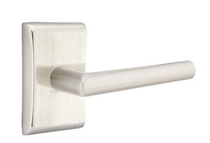 Emtek Stuttgart 5211 Brass Modern Privacy Leverset with Neos Rosette for Left Handed Doors