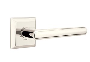 Emtek Stuttgart 8231 Brass Modern Privacy Leverset with Quincy Rosette for Left Handed Doors